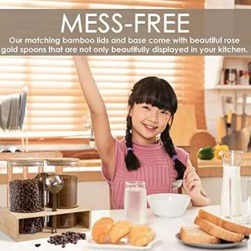 2 PCS Coffee Containers, Sealed Glass Containers with Spoon for Ground Coffee, Beans, Tea, Sugar, Nuts and Loose Tea Storage Jars 2x 45oz