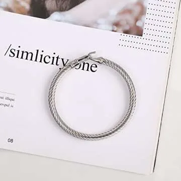 HX SHARE Twisted Cable Bracelet for Stylish Women Jewelry