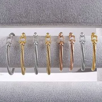 HX SHARE Twisted Cable Bracelet for Stylish Women Jewelry