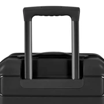 Traveler's Choice Pagosa Indestructible Hardshell Expandable Spinner Luggage, Black, Carry-on