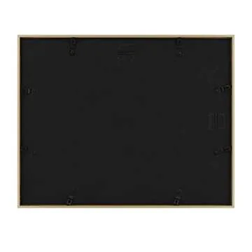 Golden State Art, 7x5 Aluminum Collage Frame, Displays 5x7 Pictures With 2 Openings Mat or One 11x14 Photo, Real Glass, Portrait/Landscape Wall Display, Gold, 1 Pack