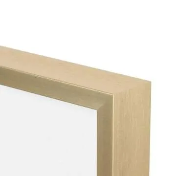 Golden State Art, 7x5 Aluminum Collage Frame, Displays 5x7 Pictures With 2 Openings Mat or One 11x14 Photo, Real Glass, Portrait/Landscape Wall Display, Gold, 1 Pack