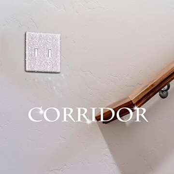 Shiny Rhinestones Wall Plate Cover Switch Outlet Wall Plate Decorative Bling Switch Cover(2-Gang Toggle,Silver)