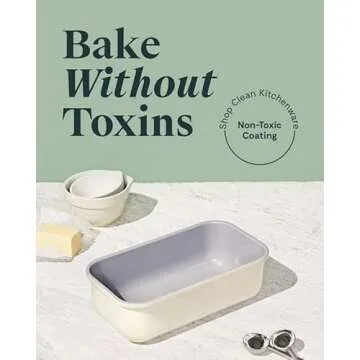 Caraway Non-Stick Ceramic 1 lb Loaf Pan - Naturally Slick Ceramic Coating - Non-Toxic, PTFE & PFOA F...