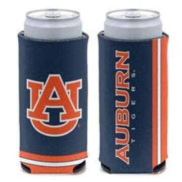 WinCraft NCAA Auburn Tigers Slim Can Cooler, Team Colors, One Size