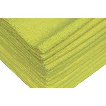 Detailer's Preference Premium Cleaning Edgeless Microfiber Towels 350gsm 16 x 16 Inches 12 Pack