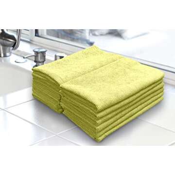 Detailer's Preference Premium Cleaning Edgeless Microfiber Towels 350gsm 16 x 16 Inches 12 Pack
