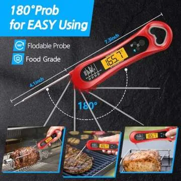 Digital Meat Thermometer - Instant Read, Waterproof & Accurate