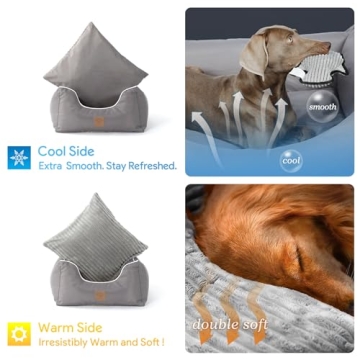 Pmpete Dog Car Seat - Waterproof Travel Bed for Pets