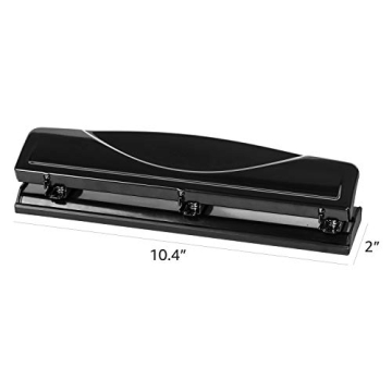 Amazon Basics 3 Hole Punch - 10 Sheets Capacity in Black