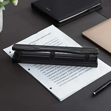 Amazon Basics 3 Hole Punch - 10 Sheets Capacity in Black