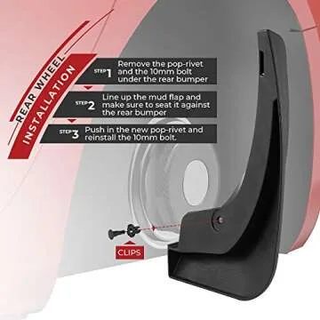 BougeRV Mud Flaps for Tesla Model 3 - Custom Fit & Durable