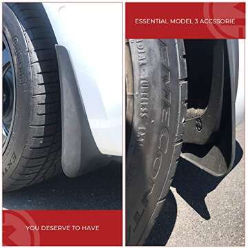 BougeRV Mud Flaps for Tesla Model 3 - Custom Fit & Durable