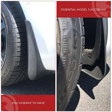 BougeRV Mud Flaps for Tesla Model 3 - Custom Fit & Durable