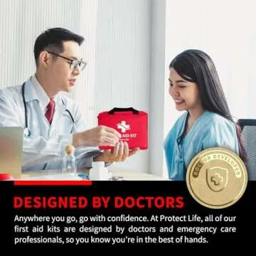 Protect Life Business First Aid Kit, Emergency First Aid Kit for Office Setting, Medical Kit Supplie...
