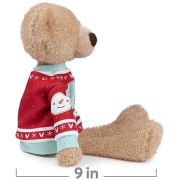 GUND Toothpick Teddy Bear with Holiday Sweater - 15 Inch