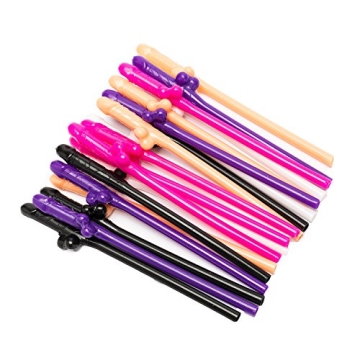 Colorful Bachelorette Party Straws for Fun Celebrations