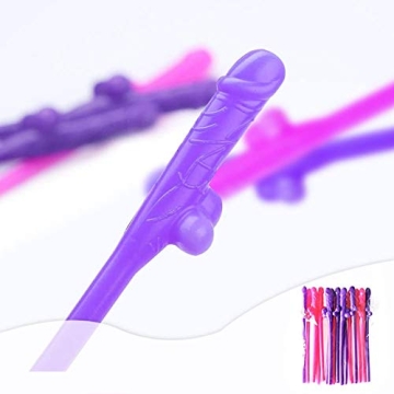 Colorful Bachelorette Party Straws for Fun Celebrations