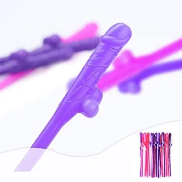 Colorful Bachelorette Party Straws for Fun Celebrations