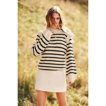 Stylish PRETTYGARDEN Women's Lantern Sleeve Sweater