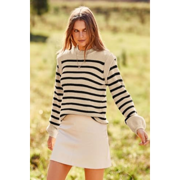 Stylish PRETTYGARDEN Women's Lantern Sleeve Sweater