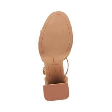 DOLCE VITA Women's PANDRO Heeled Sandal - Chic Brown Platform Heel, Size 8
