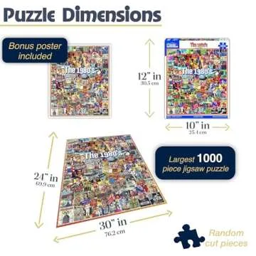 White Mountain 1000 Piece 80s Nostalgia Jigsaw Puzzle