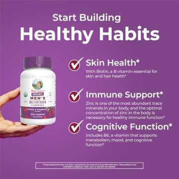 MaryRuth Men's Organic Multivitamin Gummies | Vegan & Non-GMO