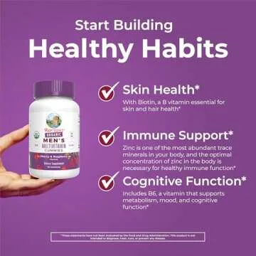 MaryRuth Men's Organic Multivitamin Gummies | Vegan & Non-GMO