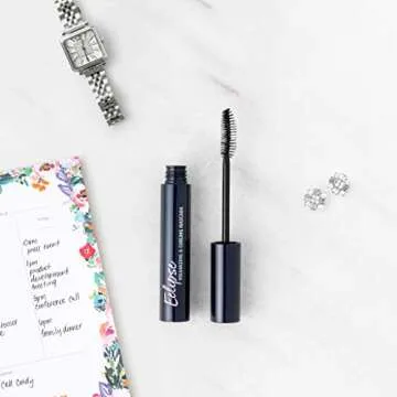 Lune+Aster Eclipse Volumizing & Curling Mascara - Black - Volumizing & curling vegan tubular mascara that won't smudge, yet removes easily with warm water