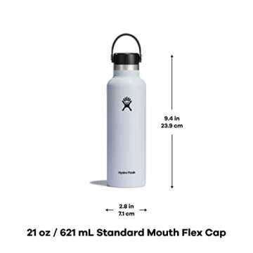 Hydro Flask 21 Oz Insulated White Water Bottle