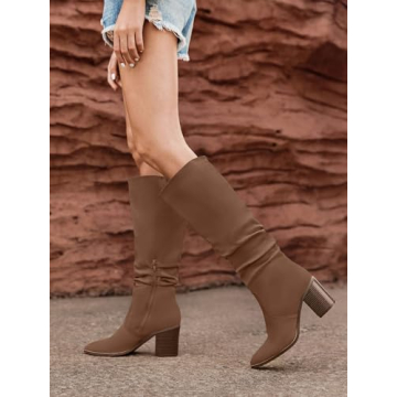 Stylish Huiyuzhi Knee High Faux Suede Boots for Women