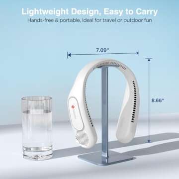 Hotsales Neck Fan Powered 6000mAh Portable Personal Cooling Fan