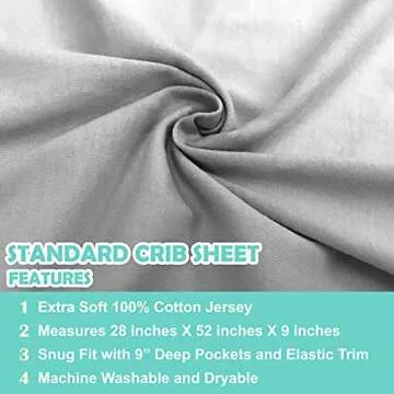 American Baby Company 2 Pack Crib Sheets - Soft 100% Cotton