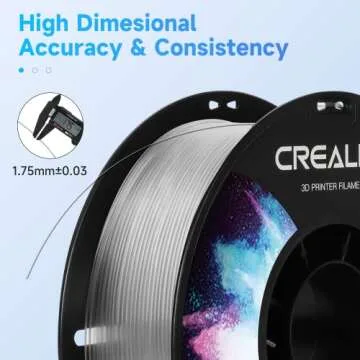 Creality PETG Filament - 1.75mm Clear, No Tangle, Strong Bond