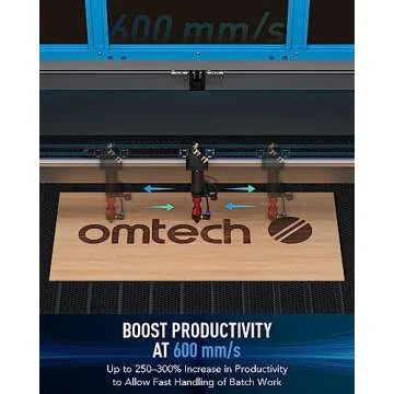 OMTech 130W Laser Engraver with Autofocus & Water Chiller