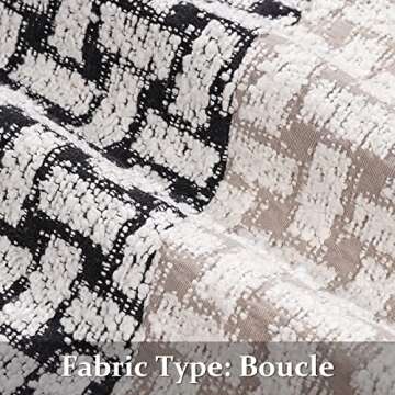 howdy textile Set of 2 Boucle Pillow Covers 18x18 inch Boucle Decorative Pillow Cover for Couch Sofa Bed Textured Accent Pillow Cases Luxury Plush Cushion Cases Home Decor, Cream, Tan and Black