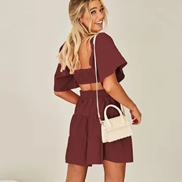 Shy Velvet Flowy Dress - Summer Elegant Square Neck Dress