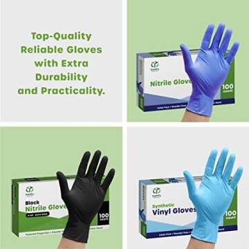 Comfy Package [200 Count] Clear Powder Free Vinyl Disposable Plastic Gloves - Medium