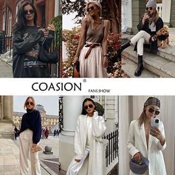 COASION Oversized Square Sunglasses for All Styles