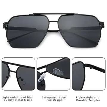 COASION Oversized Square Sunglasses for All Styles