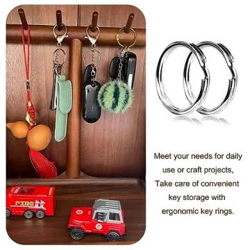 Versatile 50 Pack Metal Key Rings for Crafts and Organization