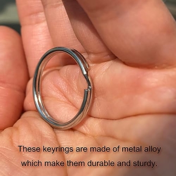 Versatile 50 Pack Metal Key Rings for Crafts and Organization