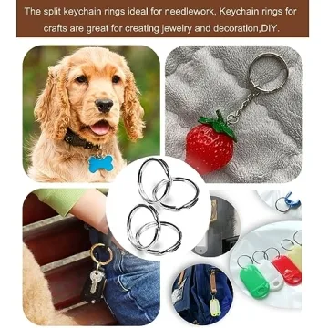Versatile 50 Pack Metal Key Rings for Crafts and Organization