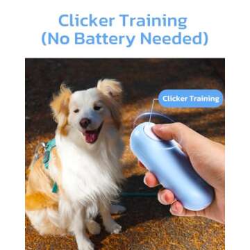 Clink Design Puppy Essentials 2-in-1 Dog Treat Pouch and Training Clicker, Durable, Compact & Lightweight, Desiccant Compartment for Fresh Treats, One-Hand Use, Ideal Dog Stuff for Dogs Blue