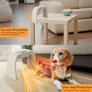 Elite_Merch Foot Heater Under Desk, Foot Warmer, Electric Portable Space Foot Heater. Safe and Quiet Ceramic Feet Heater, Indoor Use and Office Room