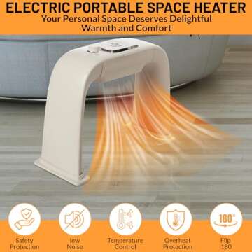 Elite_Merch Foot Heater Under Desk, Foot Warmer, Electric Portable Space Foot Heater. Safe and Quiet Ceramic Feet Heater, Indoor Use and Office Room