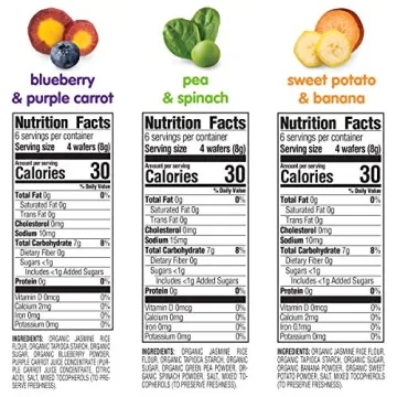 Happy Baby Organic Teething Wafers, 3 Flavor Variety