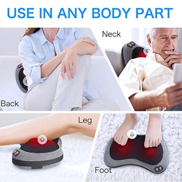 Shiatsu Back and Neck Massager with Heat for Pain Relief