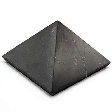 Polished Shungite Power Pyramid from Karelia Russia - 2 inch